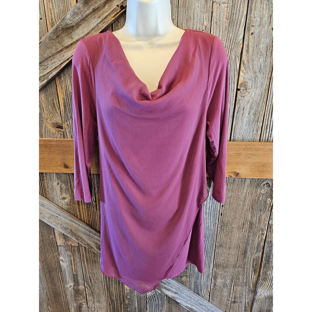 Soft surroundings size medium Layered purple casual tunic EUC ^